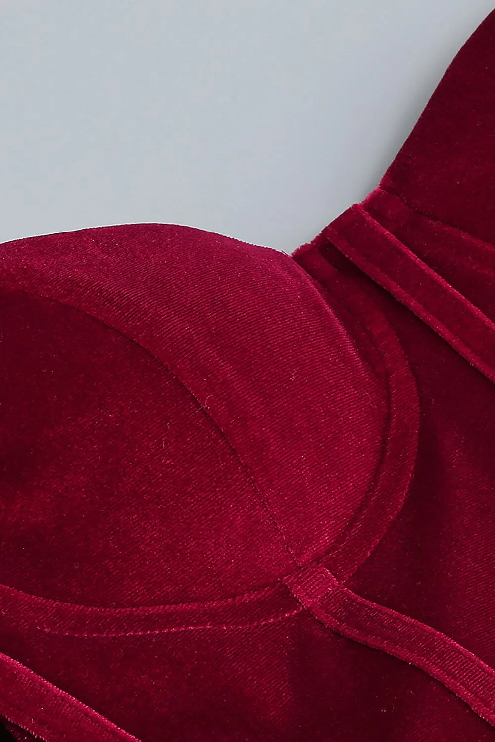 BURGUNDY VELVET OFF SHOULDER SIDE TAIL SLIT MAXI DRESS Gloria Lanvin