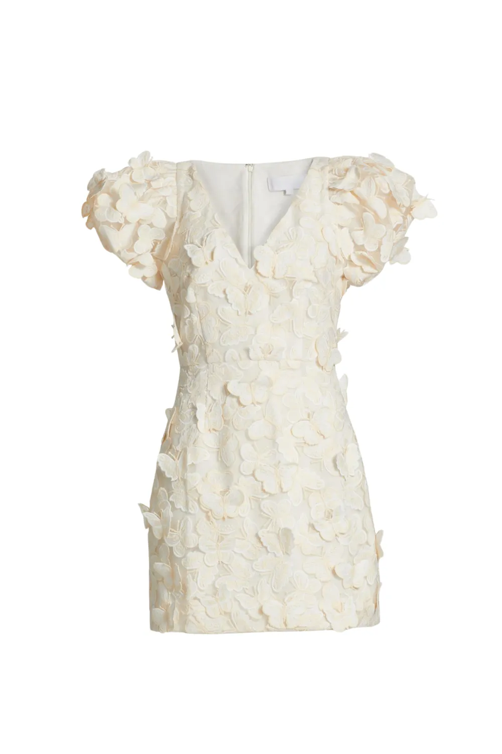 Butterfly Appliqu Mini dress in cream Gloria Lanvin