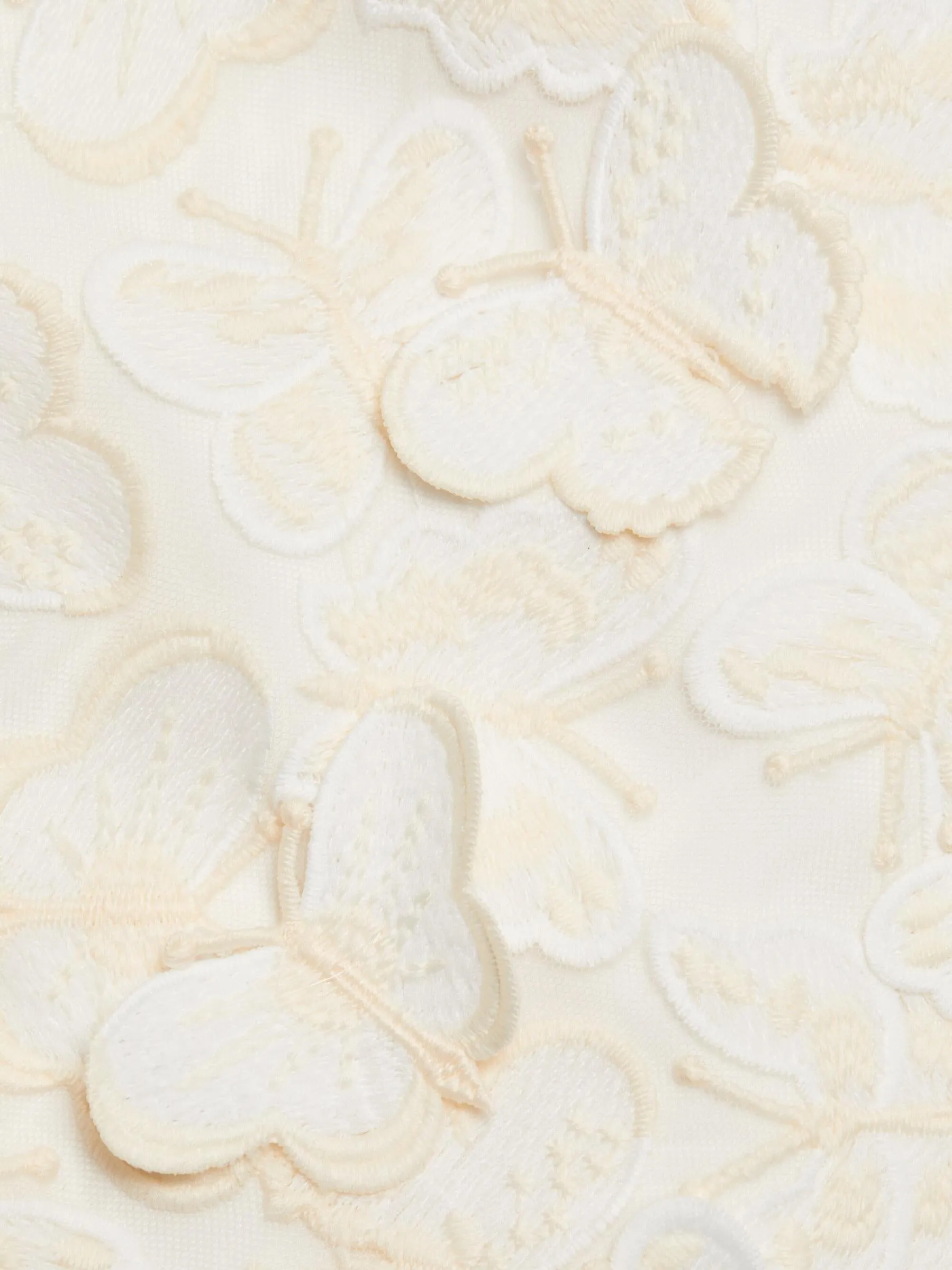 Butterfly Appliqu Mini dress in cream Gloria Lanvin