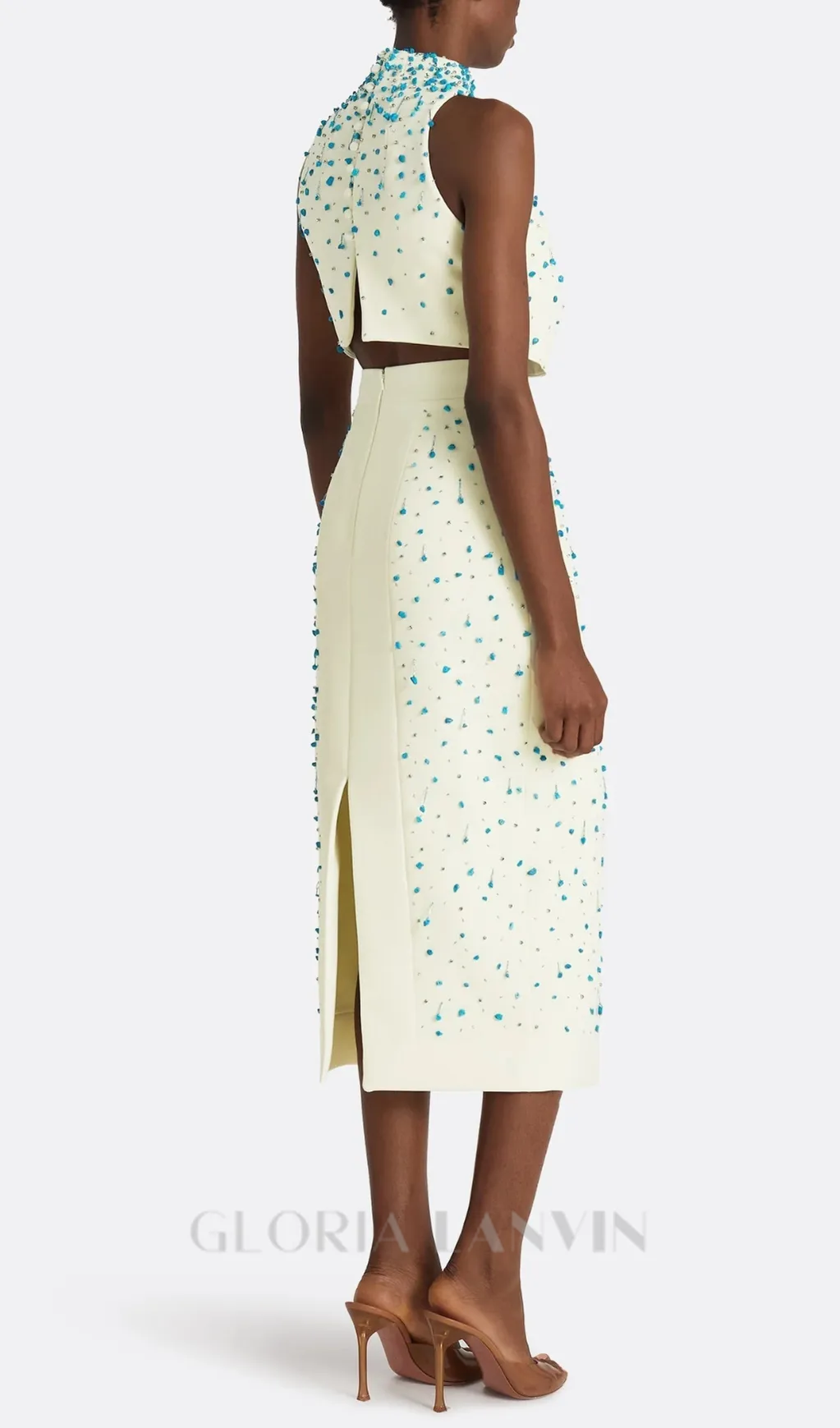 Cadee Turquoise Embellished Two Piece Set Gloria Lanvin