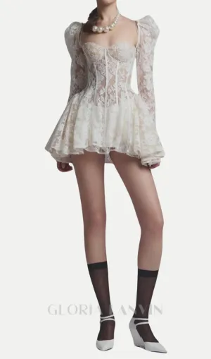 Caitlyn Lace Corset Mini Dress Gloria Lanvin