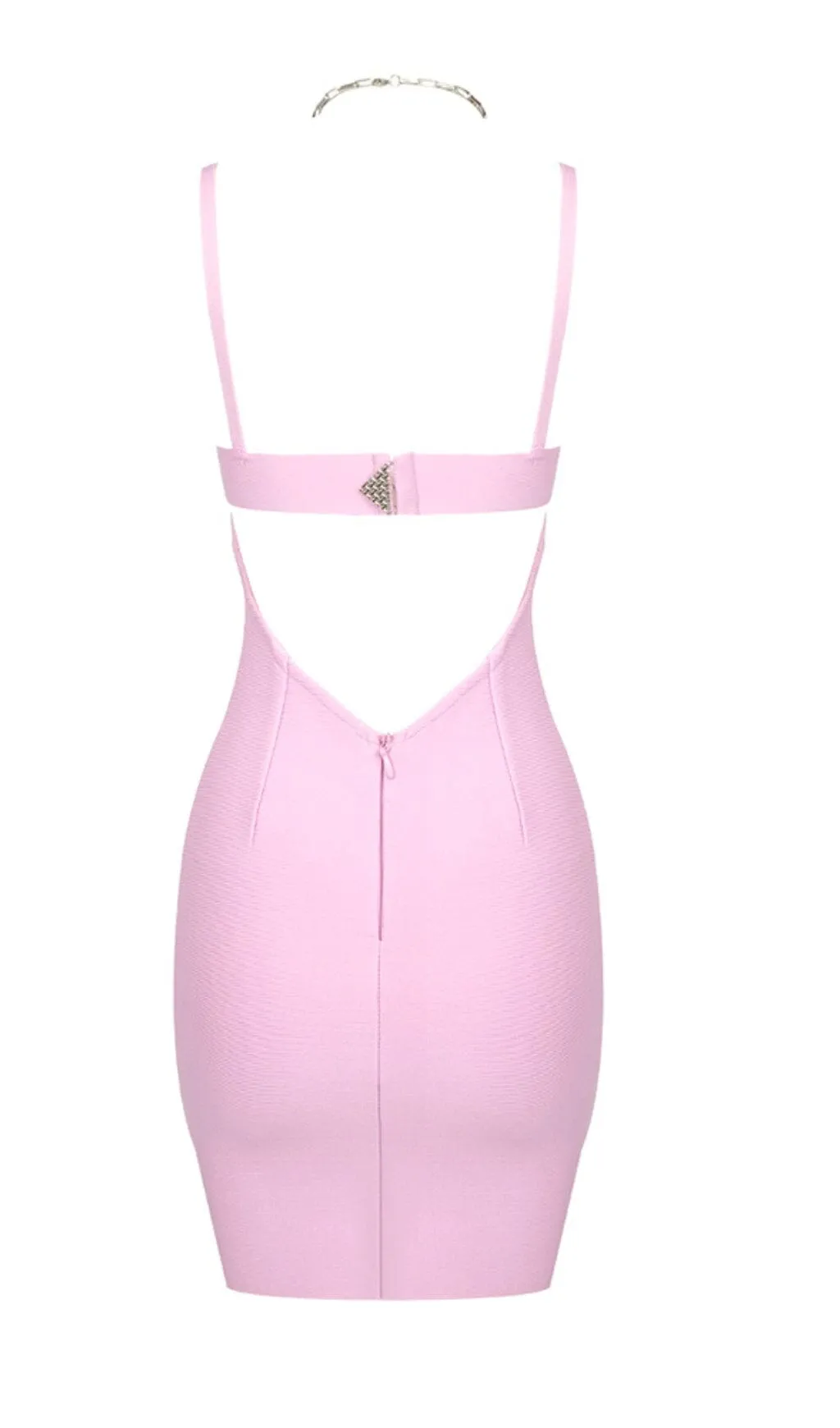 CHAIN HALTER MINI DRESS IN LAVENDER Gloria Lanvin