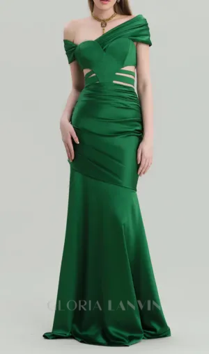 CHESNA GREEN HEART BANDAGE MAXI DRESS Gloria Lanvin