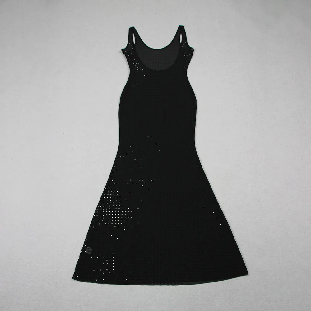 CHESSIE BLACK SEQUIN MAXI DRESS Gloria Lanvin