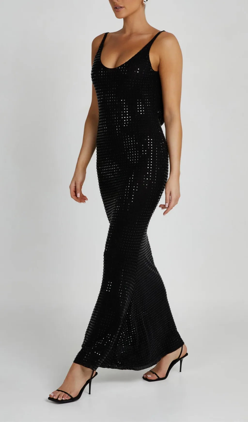 CHESSIE BLACK SEQUIN MAXI DRESS Gloria Lanvin