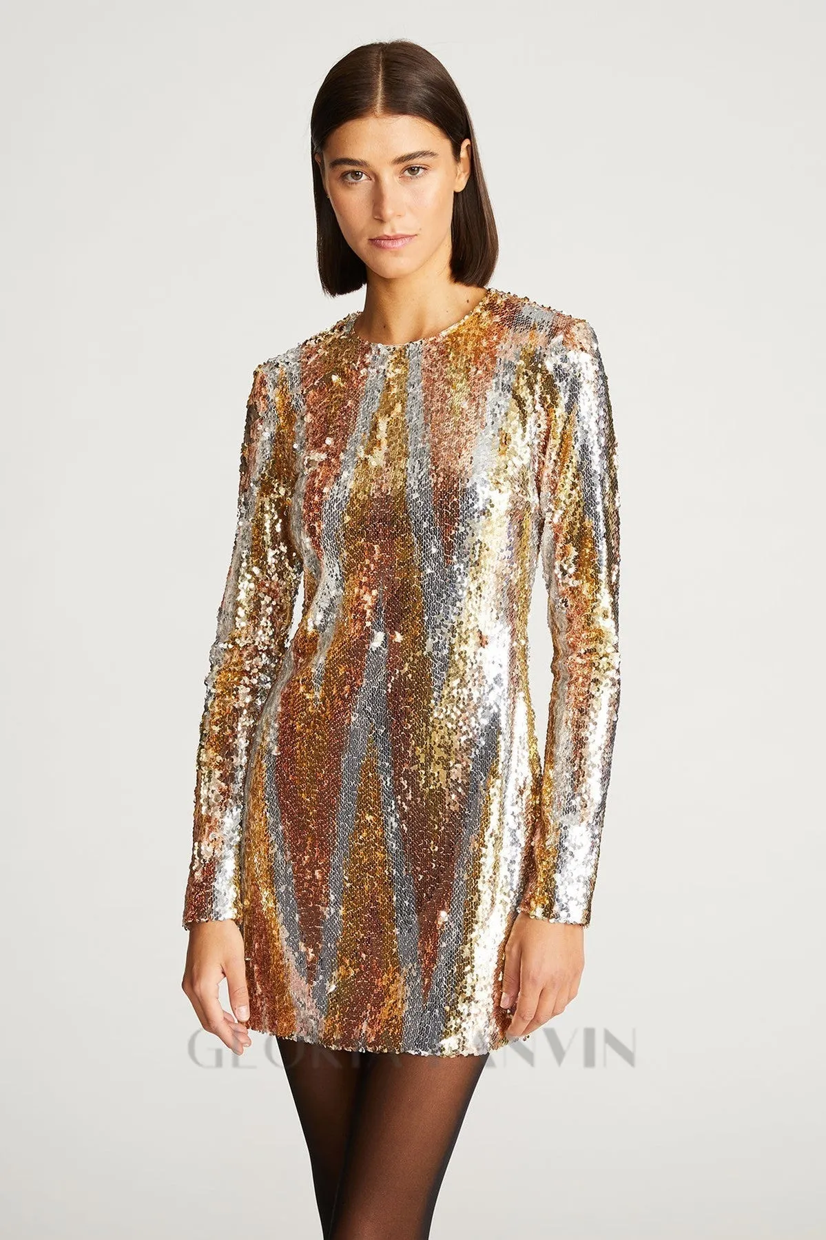 Chevron sequin mini dress Gloria Lanvin