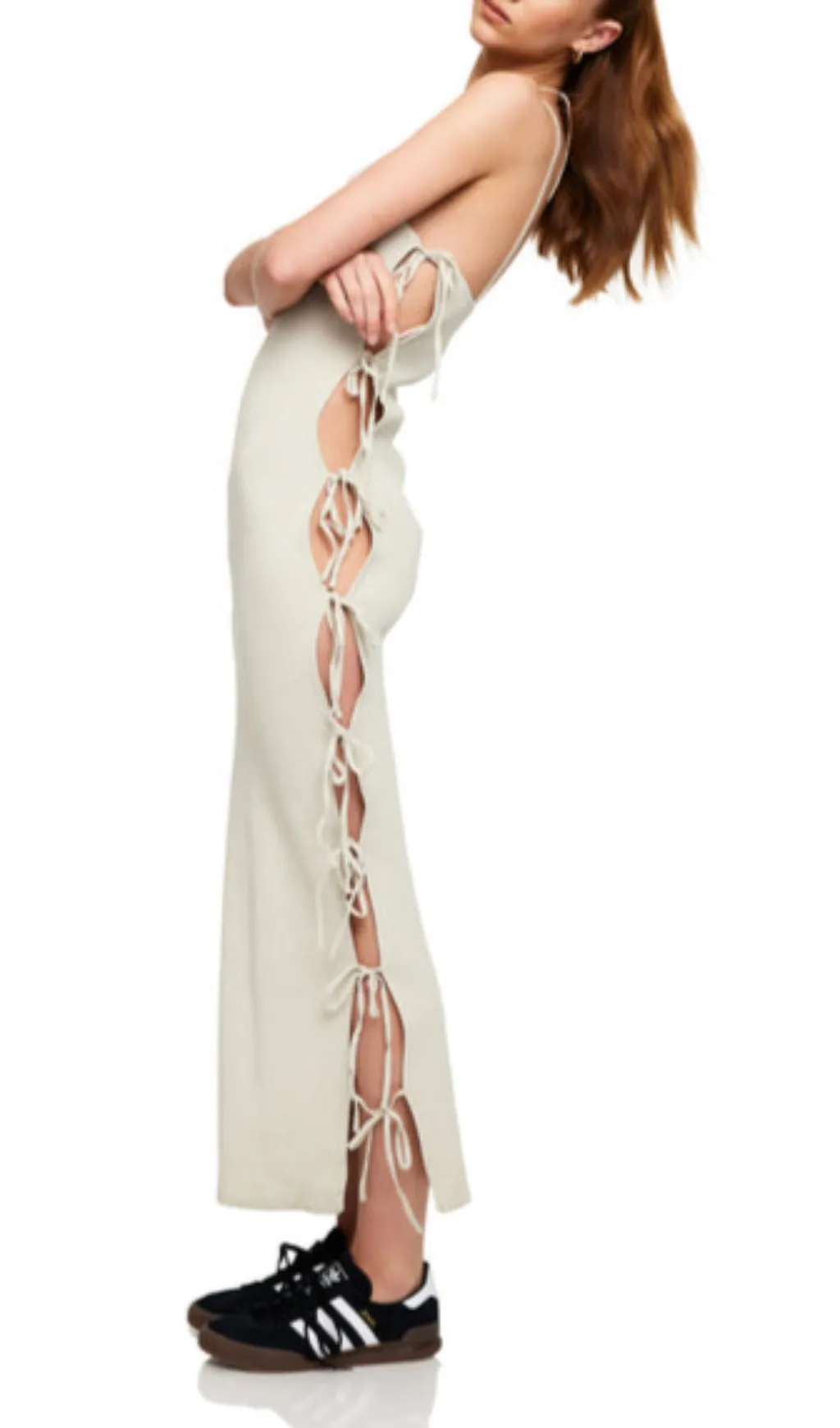 CITY OF ANGELS MIDI DRESS BONE Gloria Lanvin