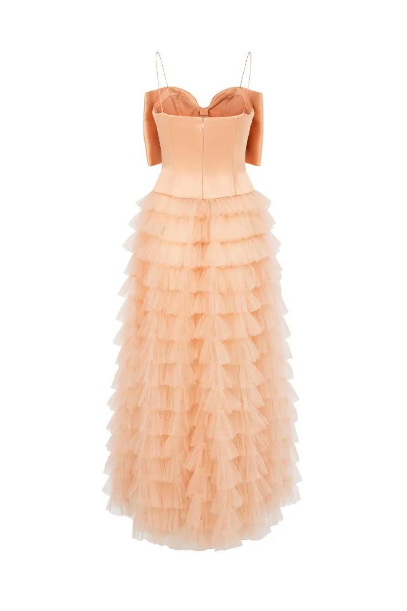 CLARA TAFFETA AND TULLE DRESS Gloria Lanvin