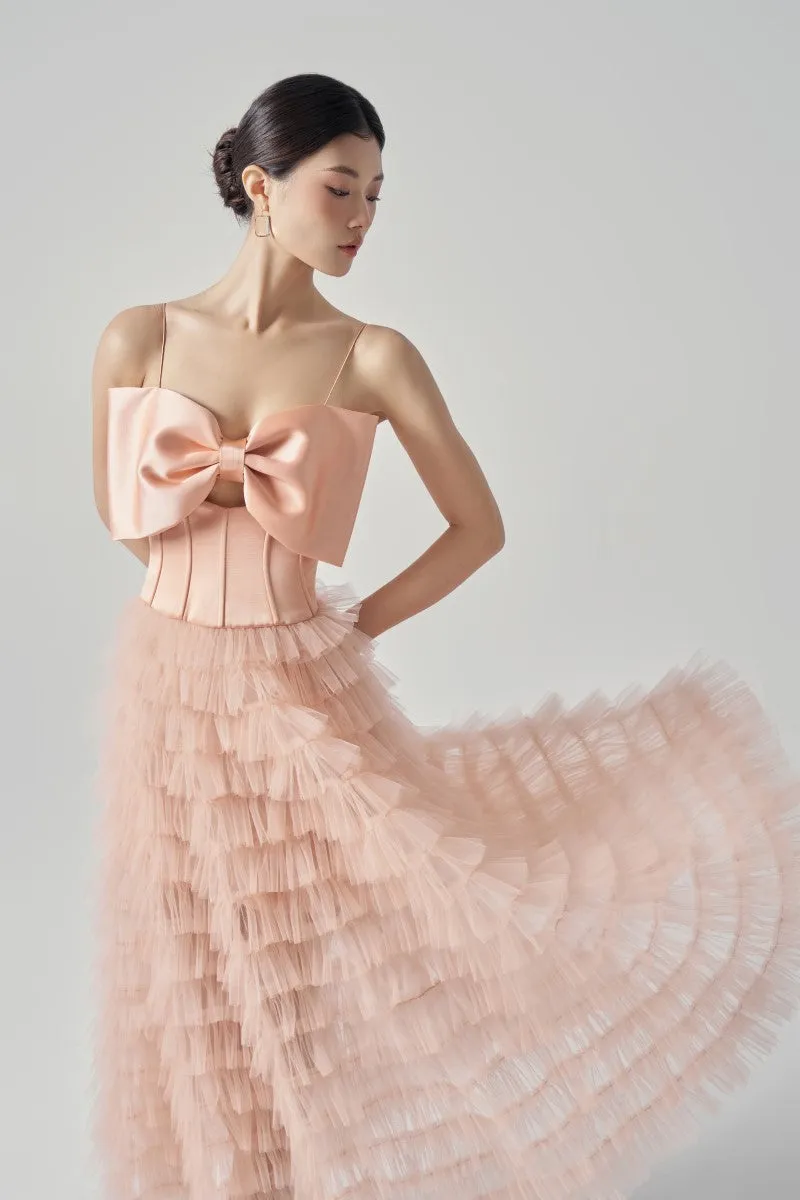 CLARA TAFFETA AND TULLE DRESS Gloria Lanvin