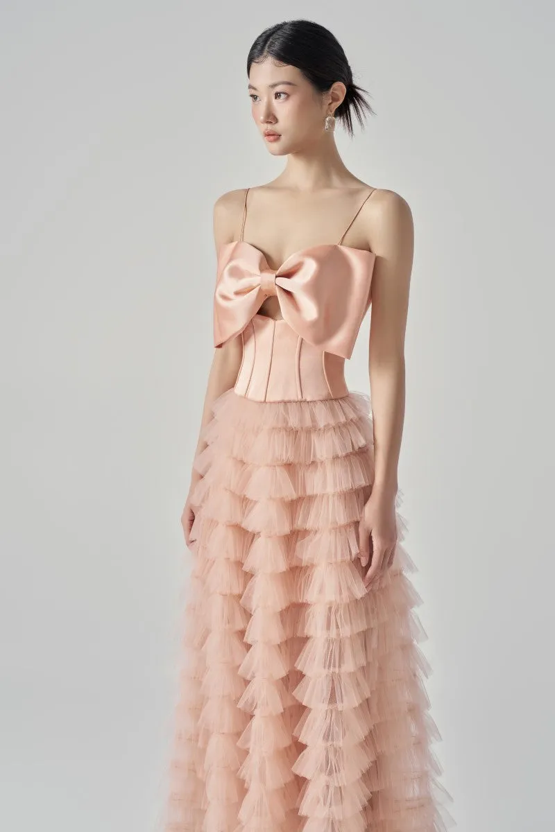 CLARA TAFFETA AND TULLE DRESS Gloria Lanvin