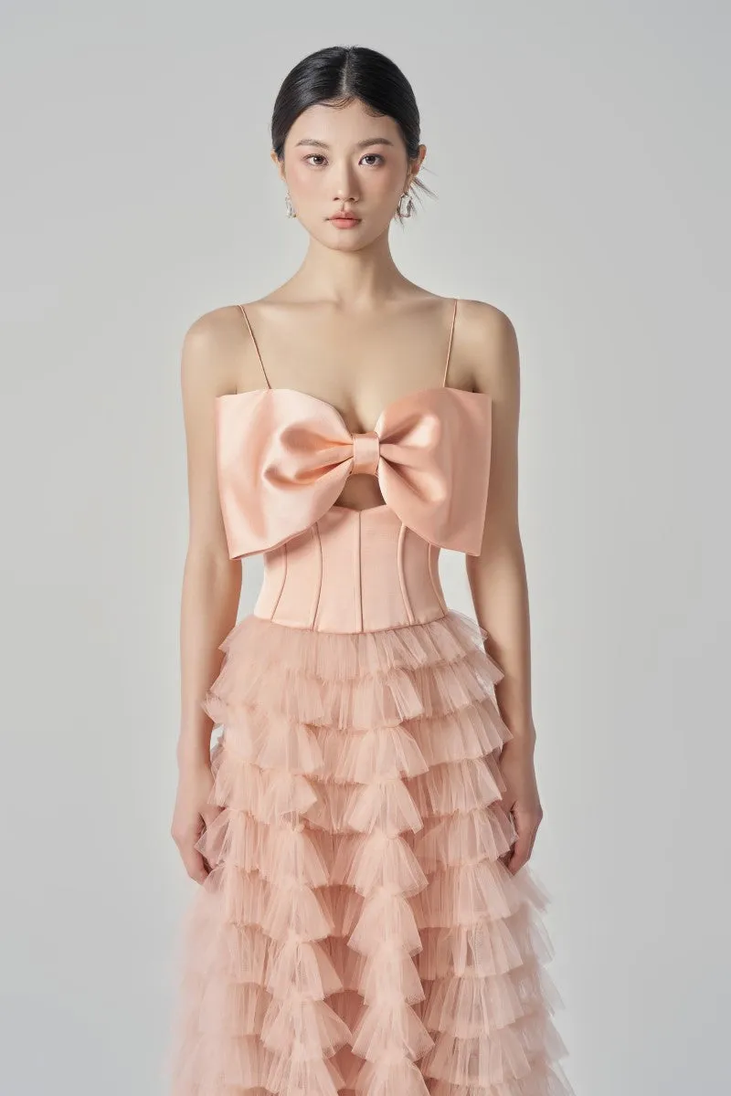 CLARA TAFFETA AND TULLE DRESS Gloria Lanvin