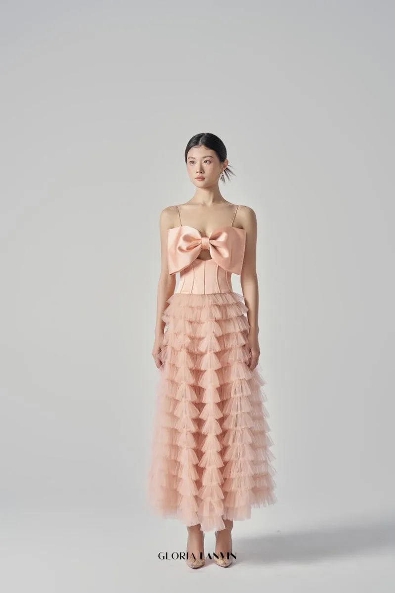 CLARA TAFFETA AND TULLE DRESS Gloria Lanvin