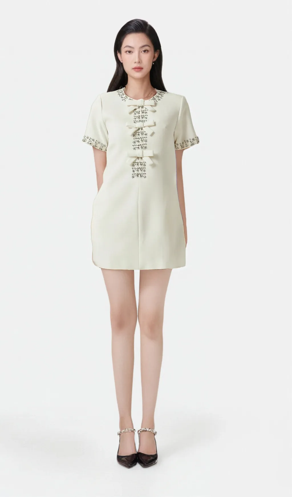 Clarisse bowknot crystal-embellished mini dress Gloria Lanvin