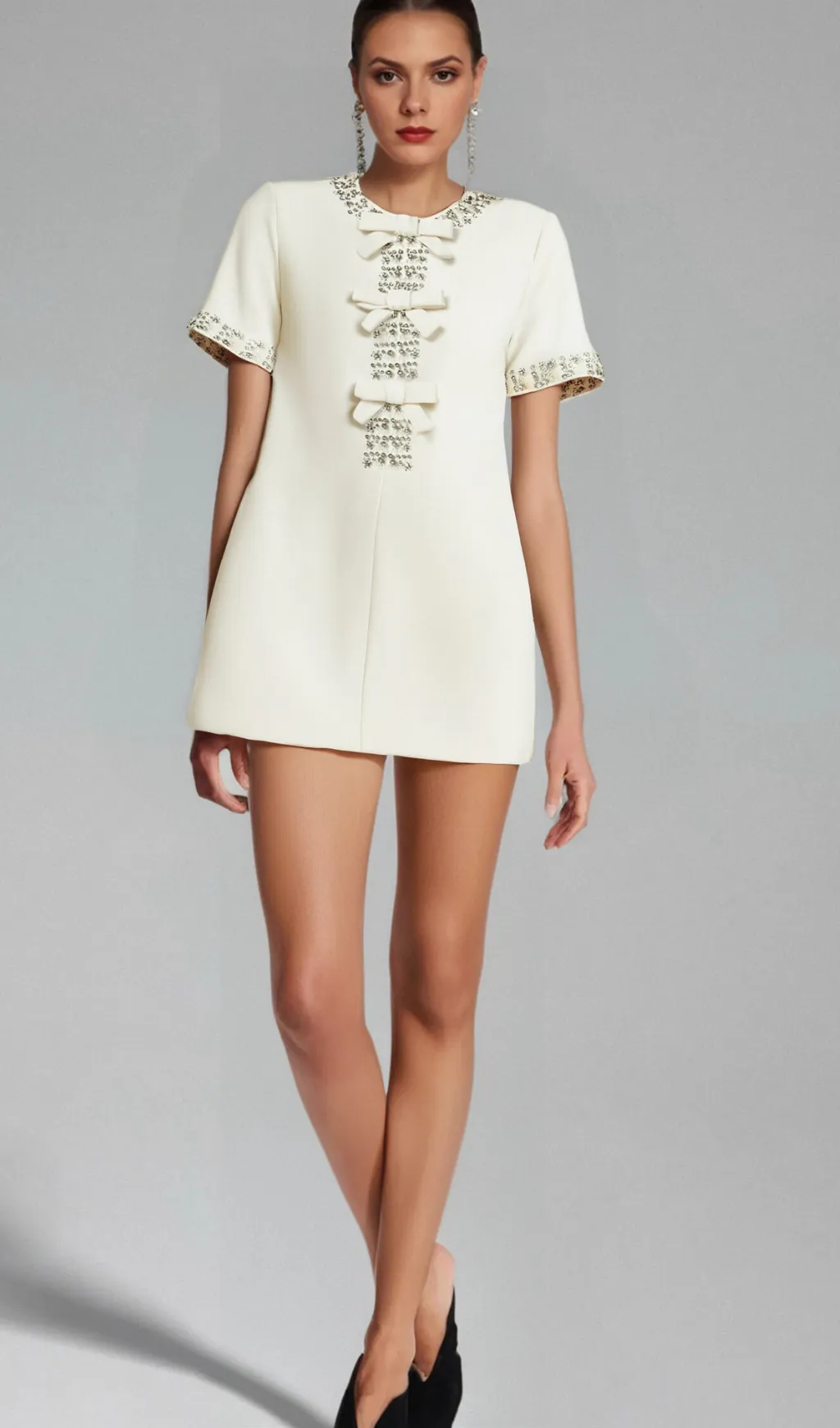 Clarisse bowknot crystal-embellished mini dress Gloria Lanvin