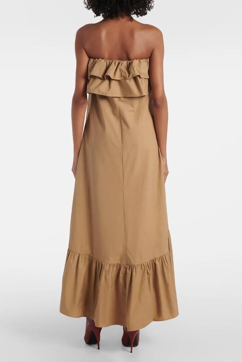 Clarrisa Ruffled Strapless Maxi Dress Gloria Lanvin