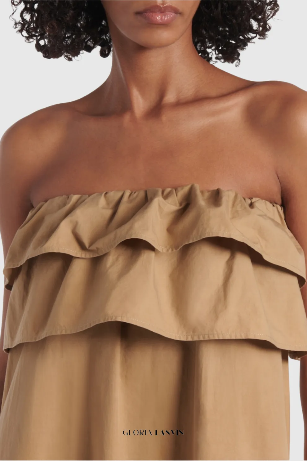 Clarrisa Ruffled Strapless Maxi Dress Gloria Lanvin