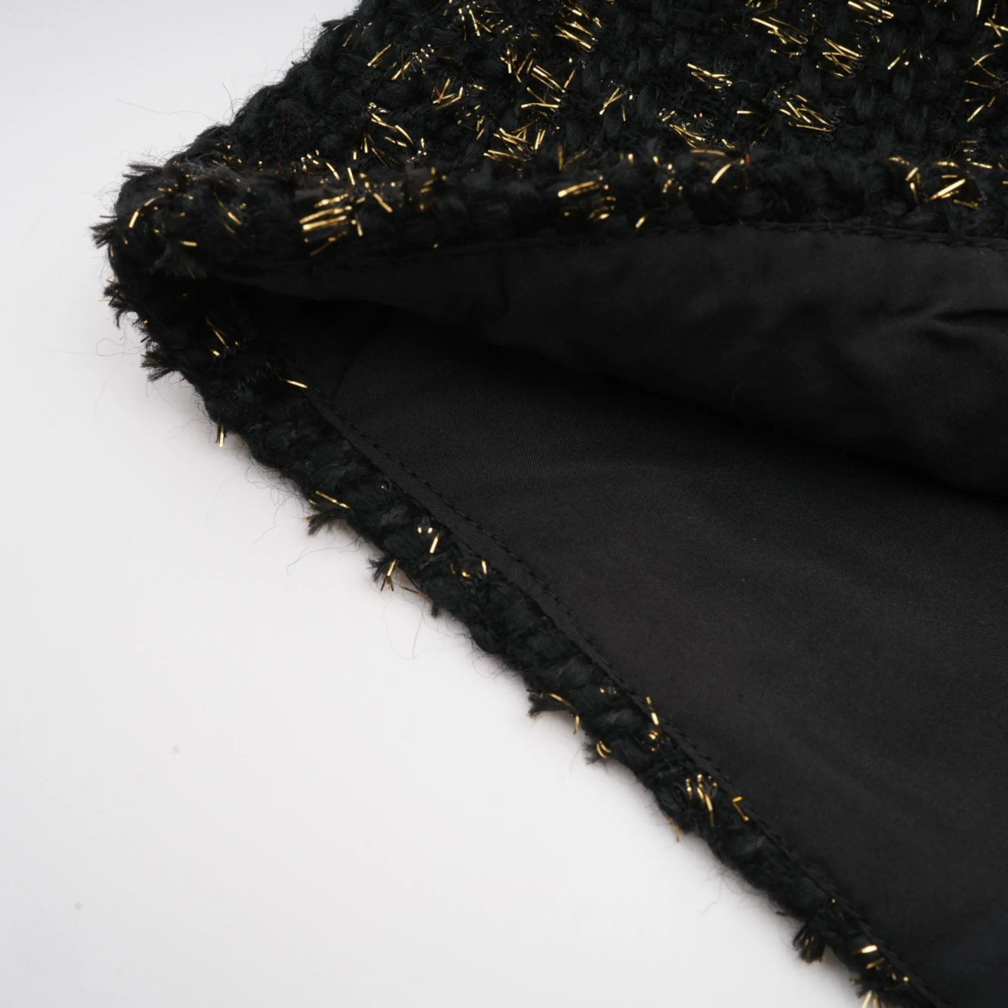 Claudine black metallic tweed jacket & shorts matching set Gloria Lanvin