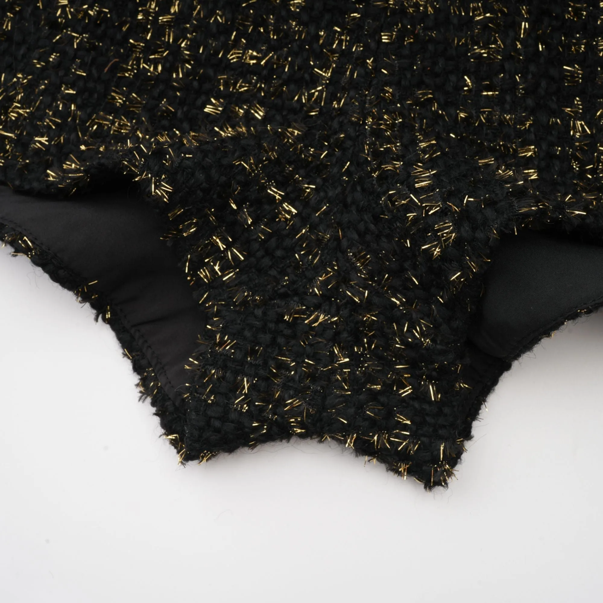 Claudine black metallic tweed jacket & shorts matching set Gloria Lanvin