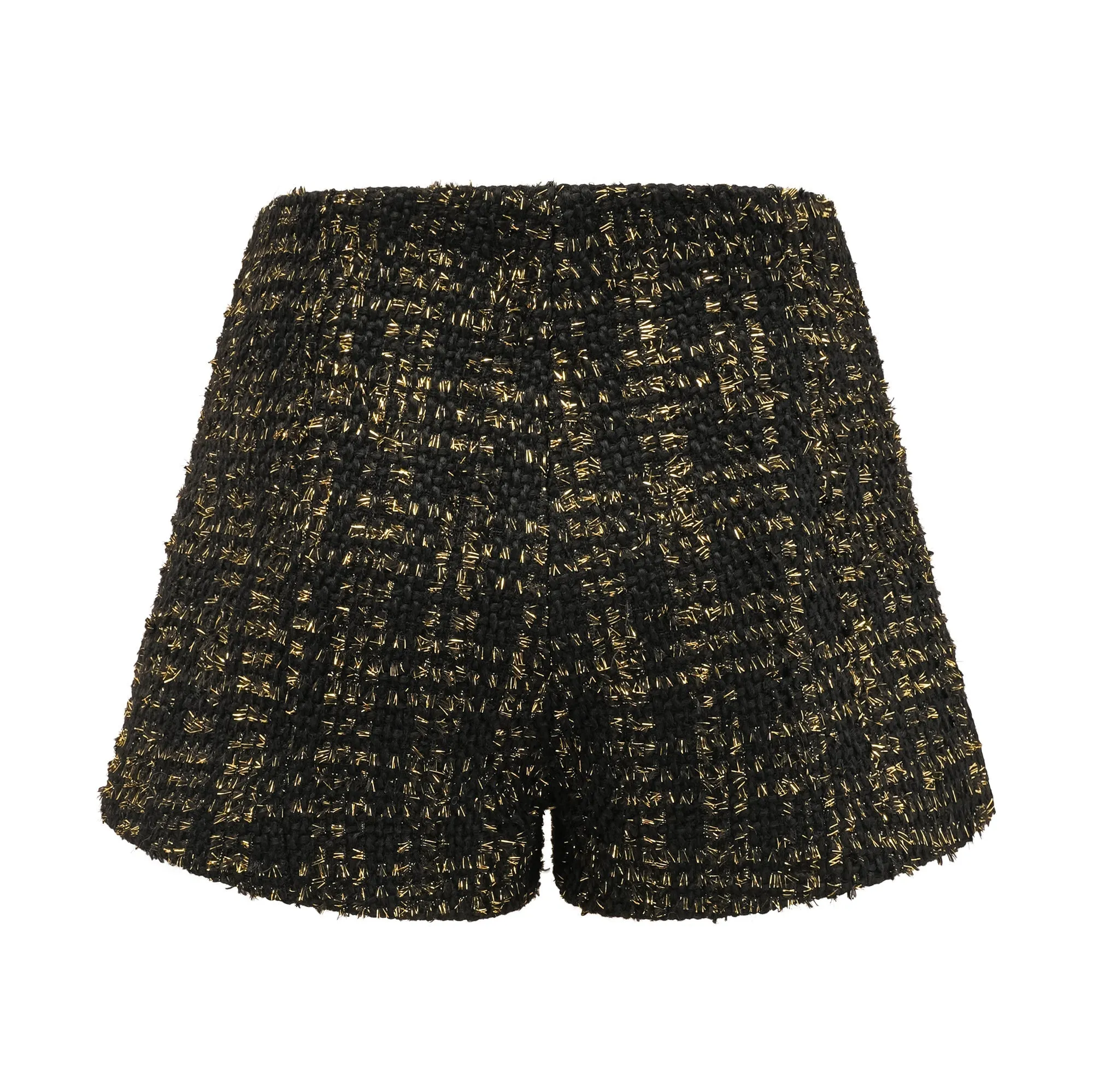 Claudine black metallic tweed jacket & shorts matching set Gloria Lanvin