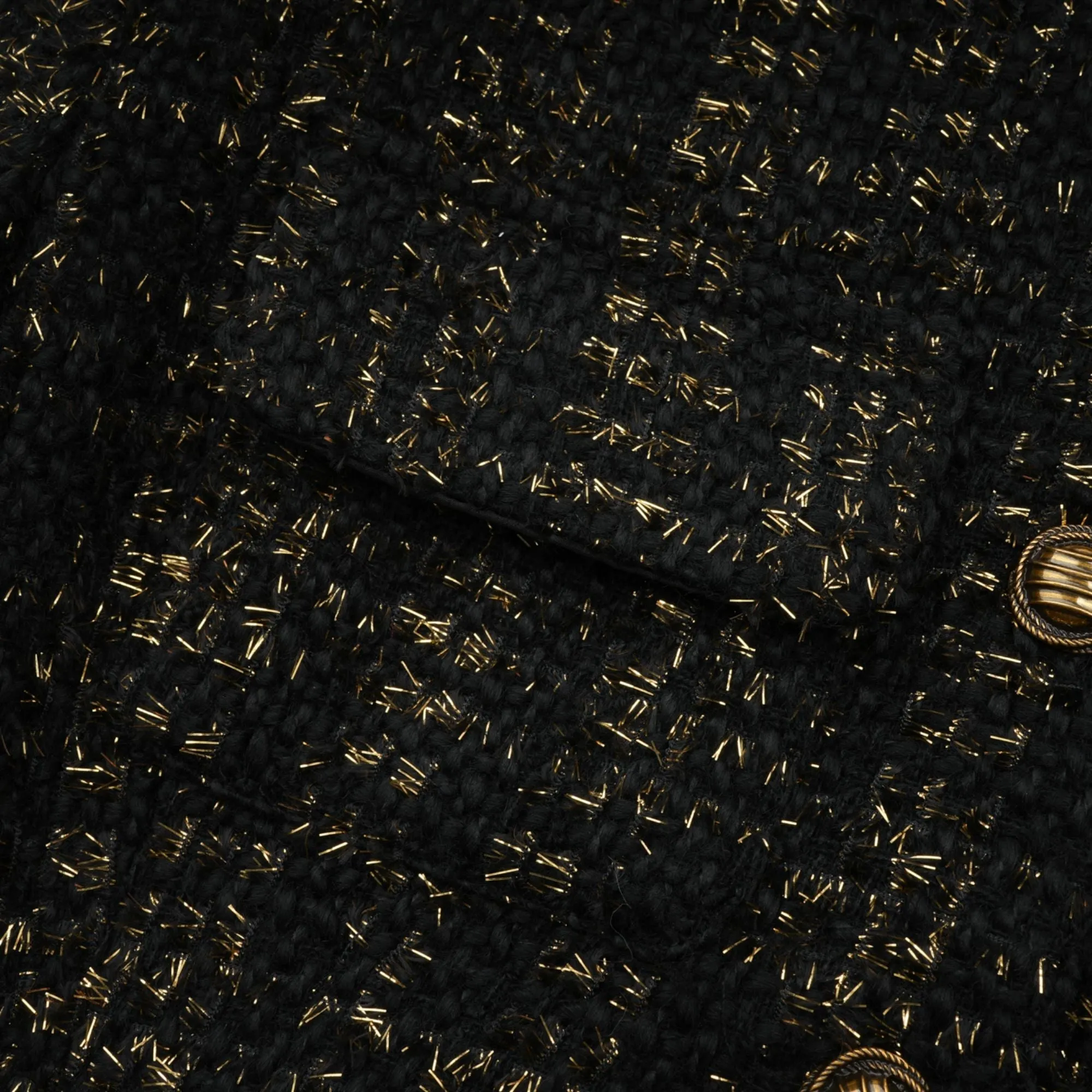 Claudine black metallic tweed jacket & shorts matching set Gloria Lanvin