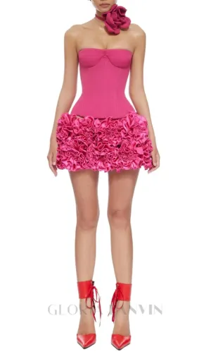 CLEGG PINK CORSET FLOWER TWO-PIECE SET Gloria Lanvin