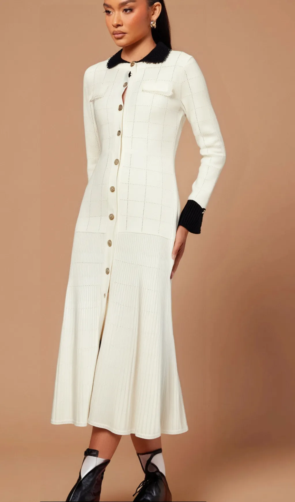 Clmence semi-sheer pleated top & skirt matching set Gloria Lanvin