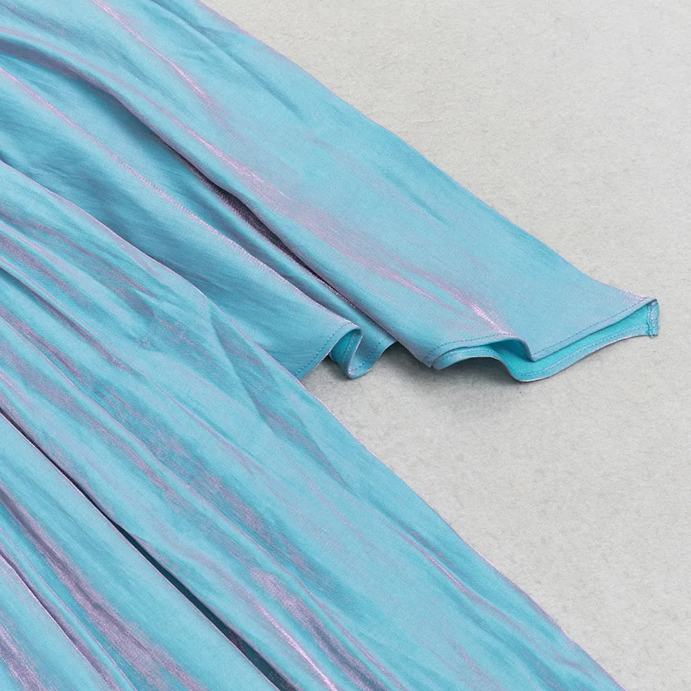 COLD SHOULDER RUMPET SLEEVE MIDI DRESS Gloria Lanvin