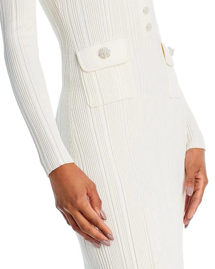 COLLARED KNIT MIDI DRESS Gloria Lanvin