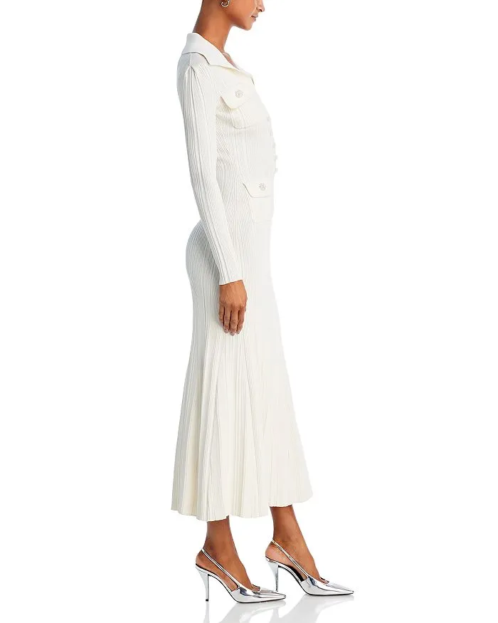 COLLARED KNIT MIDI DRESS Gloria Lanvin