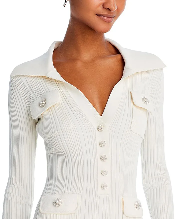 COLLARED KNIT MIDI DRESS Gloria Lanvin