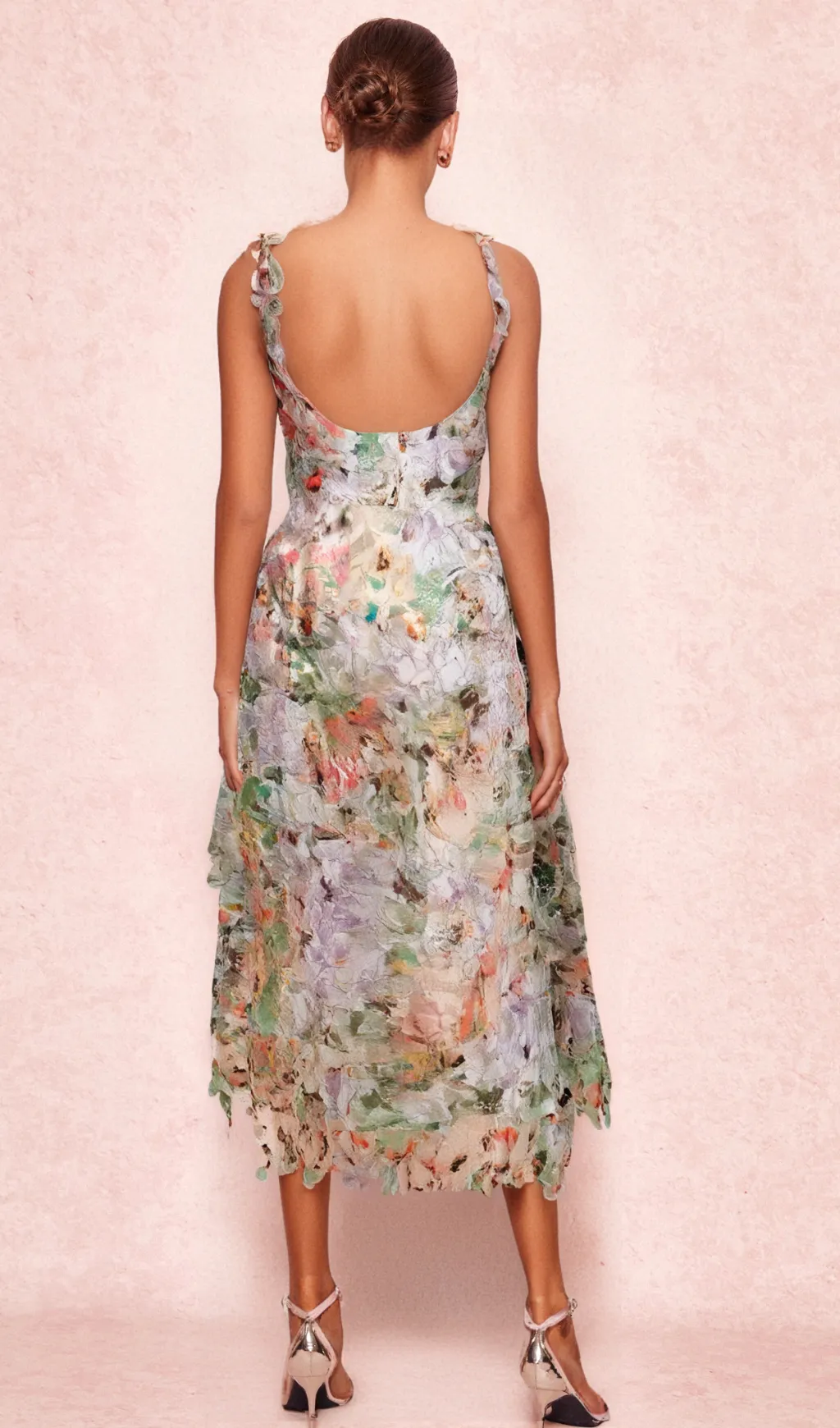 COLORFUL HOLLOW LACE MIDI DRESS Gloria Lanvin