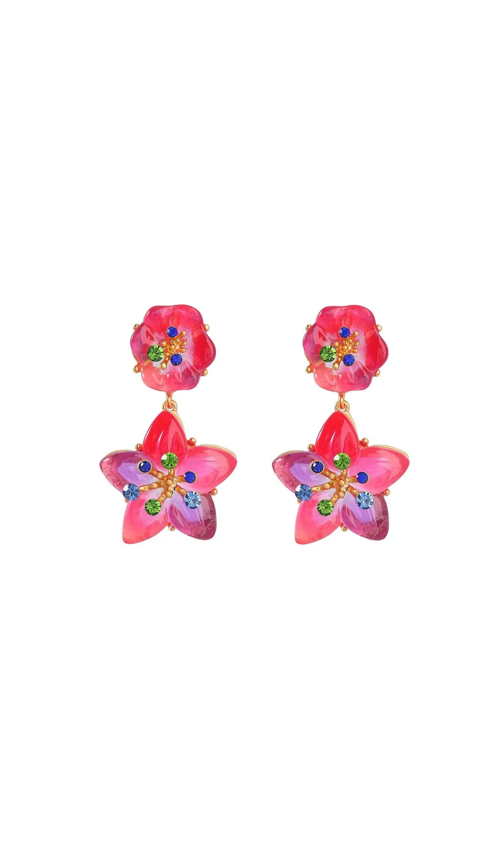 COLORFUL PETAL ALEC EARRINGS Gloria Lanvin