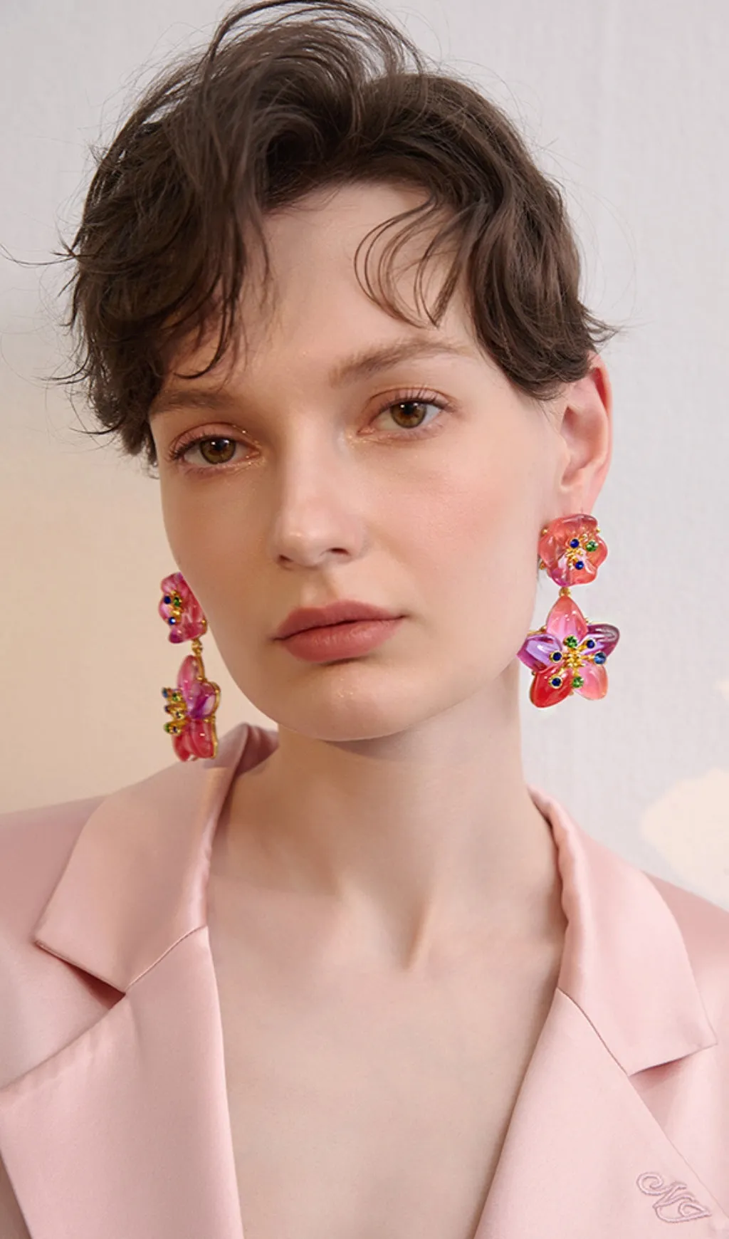 COLORFUL PETAL ALEC EARRINGS Gloria Lanvin