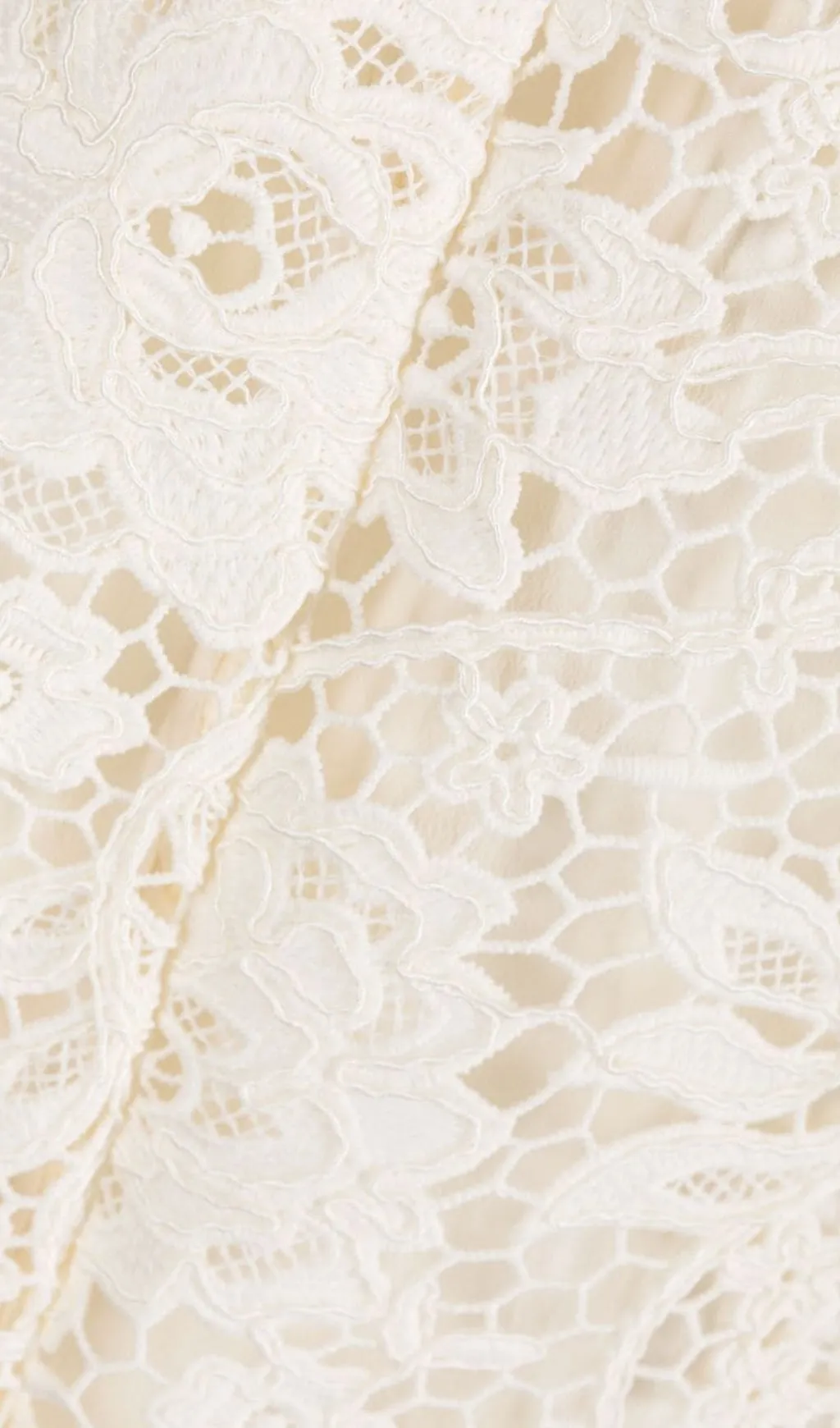 CREAM EMBELLISHED FLORAL LACE MIDI DRESS Gloria Lanvin