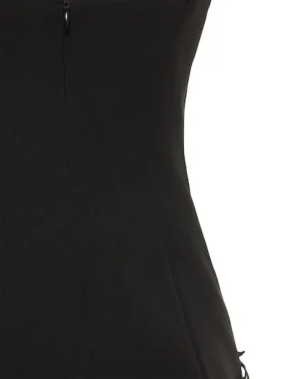 CREPE ROSE & THORNS MINI DRESS IN BLACK Gloria Lanvin