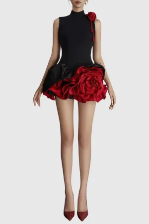 Cristiano Flower Appliqu Mini Dress Gloria Lanvin