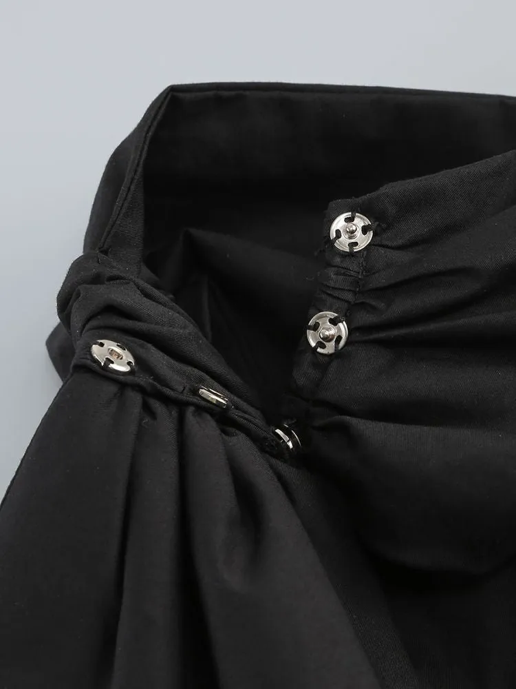 CROSSOVER-NECK MINI DRESS Gloria Lanvin