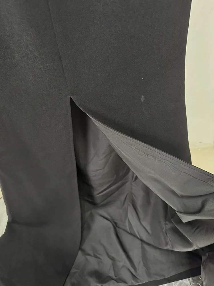 crystal bow crpe maxi dress in Black Gloria Lanvin