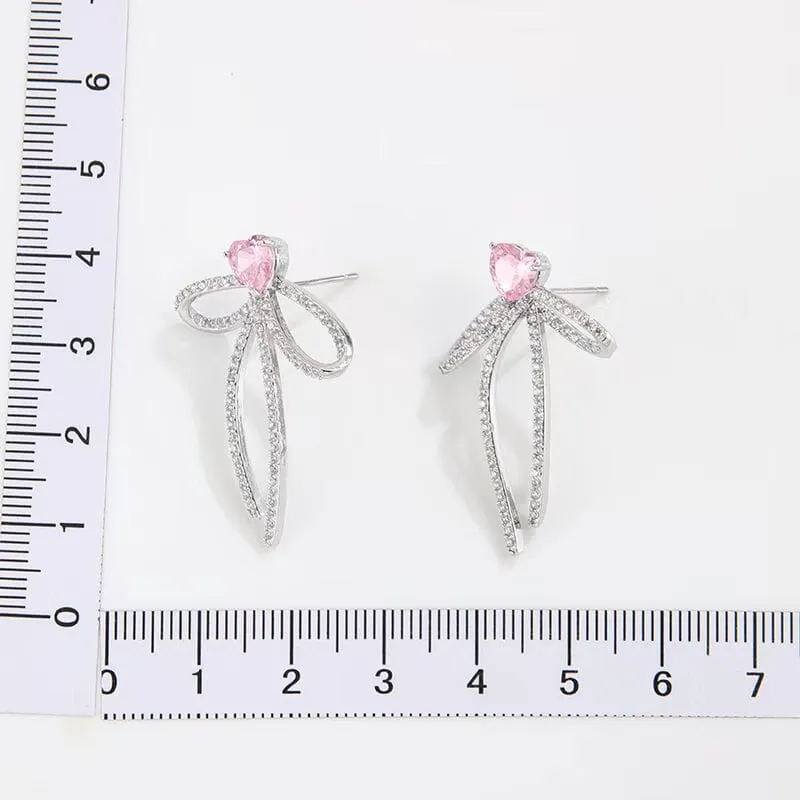 CRYSTAL BOWKNOT EARRINGS Gloria Lanvin