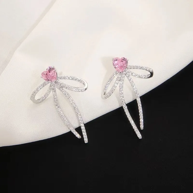 CRYSTAL BOWKNOT EARRINGS Gloria Lanvin