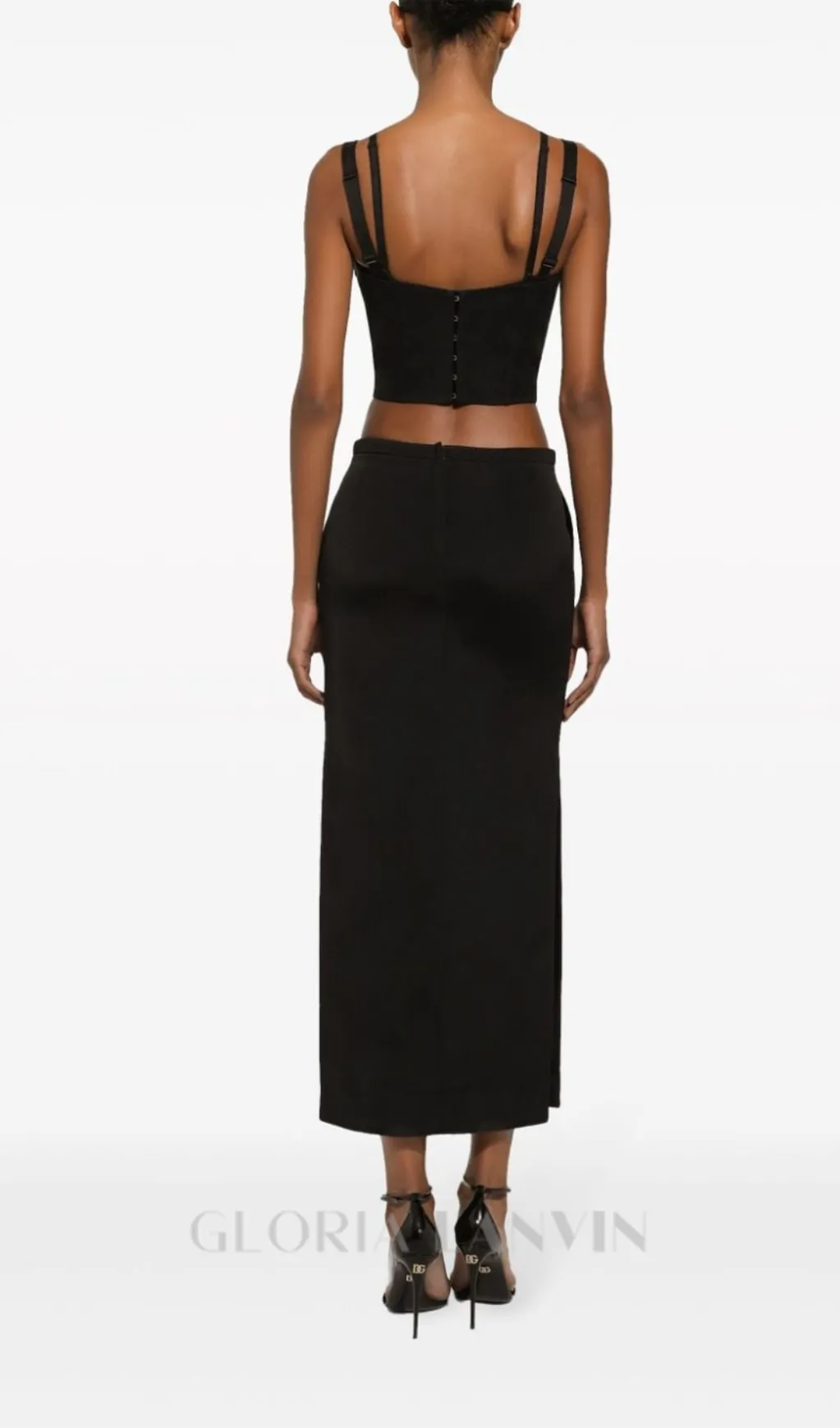 CRYSTAL-EMBELLISHED CROP TOP SKIRT SUIT Gloria Lanvin
