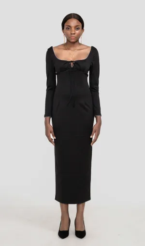 CRYSTAL EMBELLISHED MAXI DRESS IN BLACK Gloria Lanvin