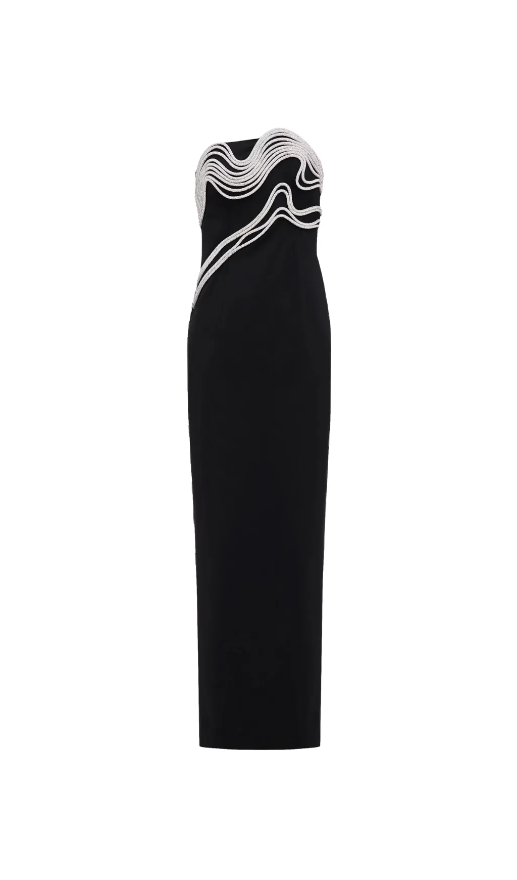 CRYSTAL EMBELLISHED MAXI DRESS IN BLACK Gloria Lanvin