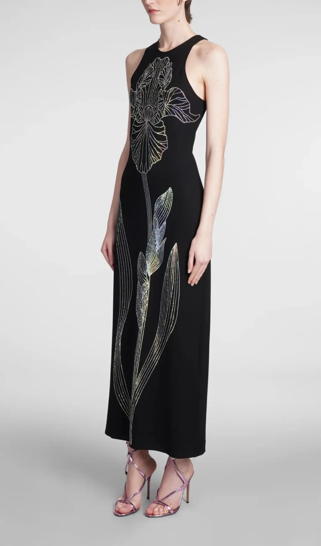 CRYSTAL EMBELLISHED SHEATH MAXI DRESS Gloria Lanvin