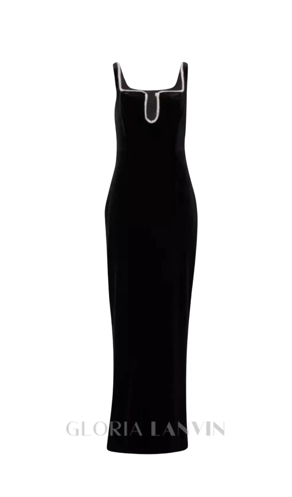 Crystal-embellished velvet maxi dress Gloria Lanvin
