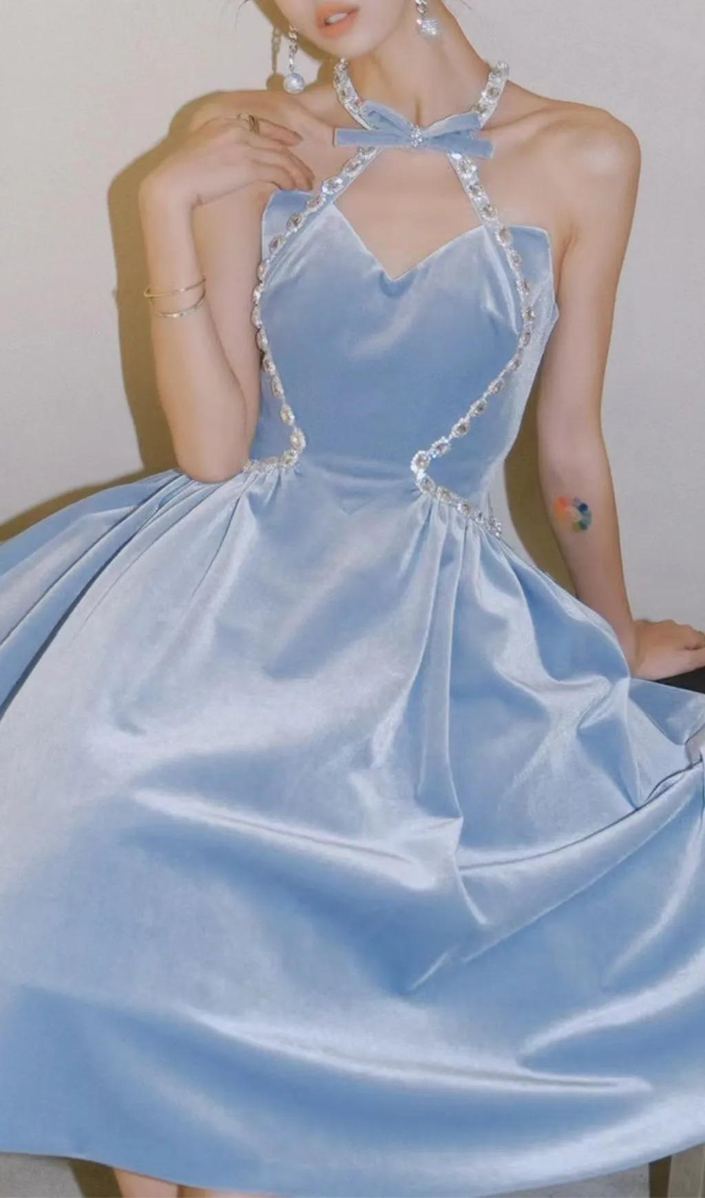CRYSTAL LIGHT BLUE PRINCESS DRESS Gloria Lanvin