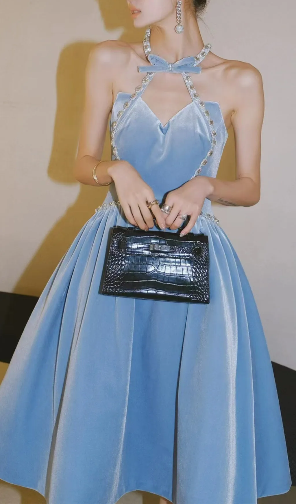 CRYSTAL LIGHT BLUE PRINCESS DRESS Gloria Lanvin