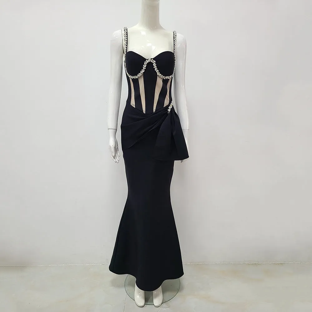 CRYSTAL MERMAID BANDAGE DRESS Gloria Lanvin