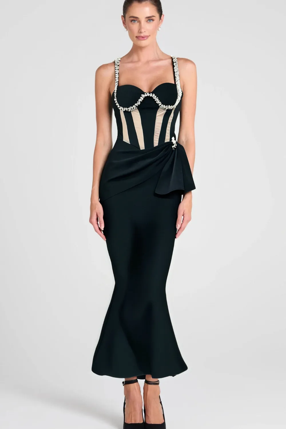 CRYSTAL MERMAID BANDAGE DRESS Gloria Lanvin
