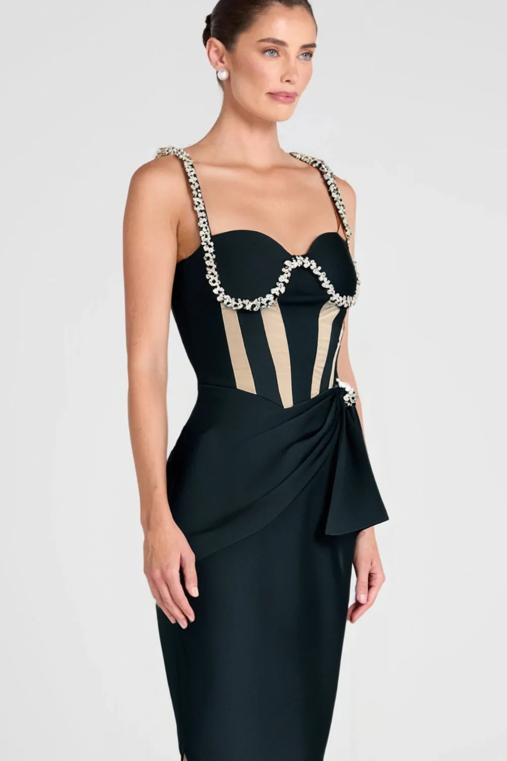 CRYSTAL MERMAID BANDAGE DRESS Gloria Lanvin